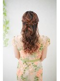 ハーフアップ【結婚式】【ヘアセット】【トレンド】【デート】