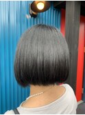 20代30代40代　カールボブstyle[アッシュブラック]