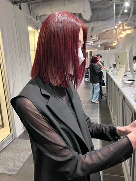 カフ(CAF) CAF松本【ストレート肩上ボブ×暖色系カラー】