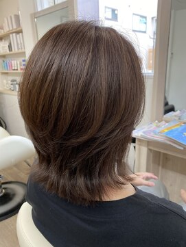 シャルム(Charme) レイヤーボブ/うる艶ブラウン