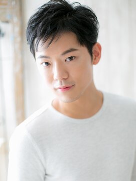 モッズヘアー メン 戸田公園店(mod's hair men) ネイビーブラックくせ毛風ツーブロックウェットヘアb戸田公園