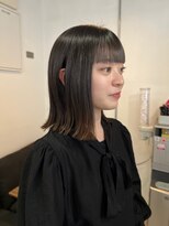 ロアヘアーコーディネート 京都駅前店(LoRE hair coordinate) 長めの切りっぱなしボブ