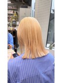 抜きっぱなしブリーチ・ケアブリーチ・金髪・ダブルカラー・ボブ