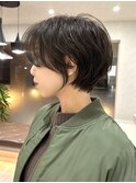 ハンサムショート/ショートパーマ/ワンカール/ゆるめ
