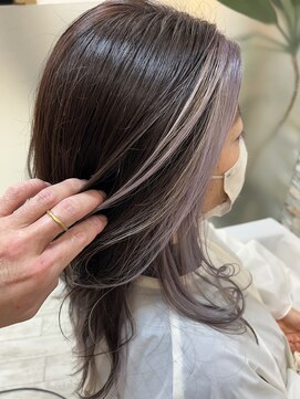 クレア(CREA) 大人美人透明感カラーインナーカラーハイトーンホワイトピンク