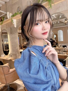 ロンド ジュルード 名古屋(Lond jeloud) ショート ボブ インナーカラー 韓国風41107