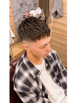 銀座マツナガ 神田店&nbsp;メンズベリーショートアイロンパーマフェード濡れパンワイルド