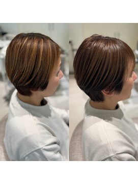 ヘア リゾート ココ(hair resort cocok) カーキベージュ×ハンサムショート