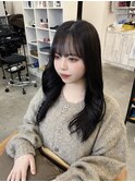 韓国風お顔まわりレイヤー&地毛風アッシュブラック