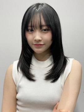 エトラ 渋谷店(etora) 小顔 前髪 レイヤーカット チェリーブラウン"