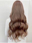 ロングスタイル/フォギーベージュ/ウェーブ