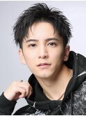 アップバングショート【黒髪ツーブロック刈り上げ】