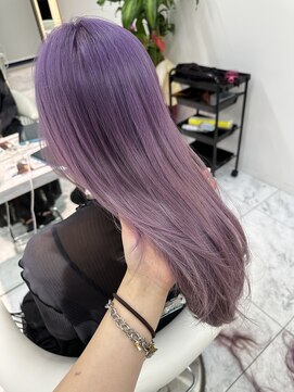 ロンドルピナス 小倉(Lond Lupinus) ミディアムヘア暗めカラー/デザインカラー/フェイスフレーミング