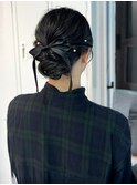 シニヨンヘア ヘアセット ヘアアレンジ 韓国ヘア 20代 黒髪 艶髪