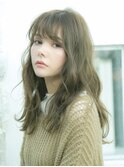 小顔ゆるウェーブ アッシュベージュ