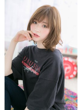 ミック ヘアアンドビューティー 大山店(miq  Hair&Beauty) 色っぽカワイイ大人巻き☆暖色系カラー小悪魔ミディa1