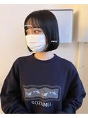 【MASAKI】ぷつっとバング×ネイビーbob