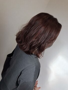 美容室ヒラトヤ 仙北店 ブリーチなしカラー大人可愛いゆるふわミディ20代30代40代