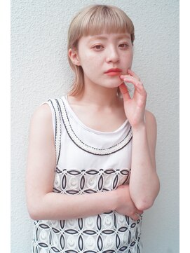 レジュアル(RESSUAL) 切りっぱなしボブエアリーロング美髪ピンクブラウン