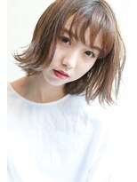 ラフィスヘアー ハブン 川崎店(La fith hair habun)&nbsp;【La fith】 外はね×切りっぱなし ミディアムスタイル