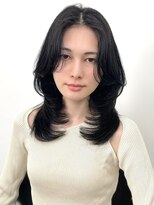 ヴェイン 渋谷(vain)&nbsp;★ワンカールレイヤー姫カット小顔セミディシアーカラー