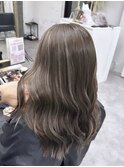ハイライトダブルカラーレイヤーカット韓国ヘア
