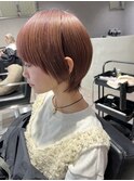 【qpula 城慎太郎】ハイトーンピンクベージュ＋マッシュショート