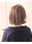 Moana【川口】#切りっぱなしボブ#外はねボブ#ベージュ