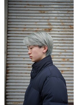 チャプター 問屋町(chapter) ホワイトベージュマッシュウルフセンターパートケアブリーチ眉毛