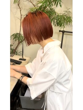 ラグ(log) サロンワーク×オレンジミニボブ!