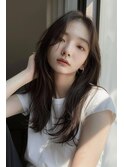 センターパート/韓国ヘア/顔周りカット/【lana hair新宿】