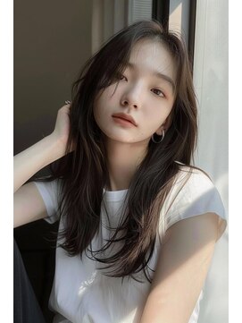 ラナ 新宿(lana) センターパート/韓国ヘア/顔周りカット/【lana hair新宿】