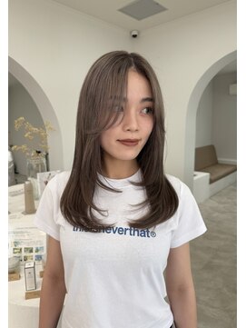 デビュー 沖縄泡瀬店(Debut) ホワイトグレージュ/デジタルパーマ/チェリーブラウン/沖縄市