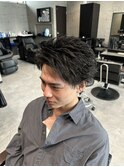 刈り上げなしアップバングスパイキー
