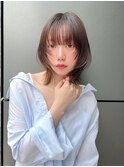 大人ミニボブフェイスレイヤー前髪あり面長絶壁K20250627