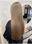 ホワイトグレージュミニウルフチェリーブラウンデジタルパーマ