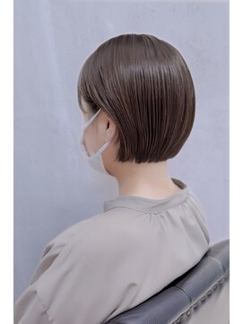 メモリーズ 水天宮前店(Memories) ミニボブ前髪ありグレーベージュ白髪染め