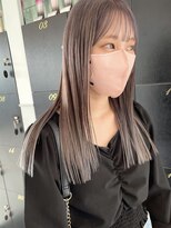 アース コアフュールボーテ 諏訪店(EARTH coiffure beaute)&nbsp;ミルクティーベージュケアブリーチダブルカラーストレート