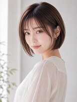 ウィールール 札幌店(WE RULE)&nbsp;20代30代 透明感ブラウンの艶ボブ×メテオカラー