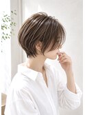 30代、40代/丸みくびれショートボブ×白髪染めハイライト/大宮