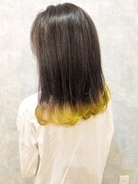 イール(iIIL)&nbsp;【iIIL hair lounge】裾カラー鬼滅の刃雷の呼吸