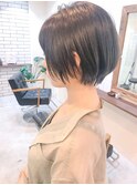 【sketcH.お客様ヘア】黒髪 × 前下がりショートボブ