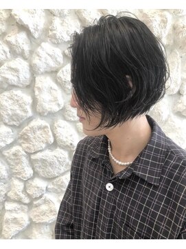 モアナ バイ ヘッドライト 沖縄東崎店(Moana by HEADLIGHT) Moana【東崎】#メンズボブ#前下がりボブ#メンズパーマ