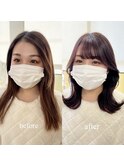 くびれヘア/顔まわりカット　２０代３０代４０代
