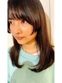 ロング＋顔まわり姫カット