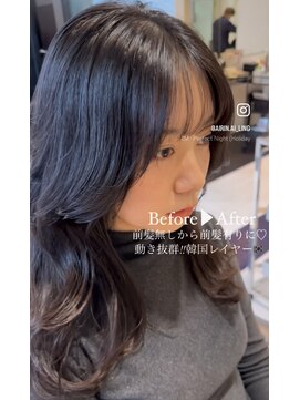 トリコ心斎橋(trico) 動きレイヤー韓国風前髪★美女お姉さんヘア