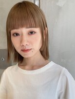 プール(POOL) 【本山貴志】ハイトーンベージュダブルカラー姫ライン