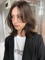 サイン 渋谷(SIGN) 韓国ヘアーハッシュカットレイヤーカットグレージュブリーチ無し