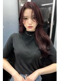 カシスピンク　レイヤーカット 【韓国ヘア 大阪 梅田】