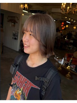 フルアヘッド(FULL A HEAD) くびれボブ/オリーブグレージュ/10代トレンドヘア